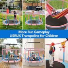 60  Toddler Trampoline For Kids  5ft Adjustable Trampoline Indoor Outdoor 
