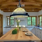 One Holophane 20  X-large  Industrial Shade Vintage Glass Pendant  Kitchen Light