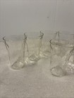 Set Of 7 Vintage Clear Glass Double Shot Glasses W  Honeycomb Pattern