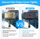 4 Pcs Thickened Fishing Graph Cover Straps  Adjustable Fish Finder Bungee