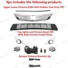 For 2012-14 Camry Le Xle Front Bumper Upper Lower Grille W  Seal   Fog Light Kit