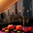 Black Flameless Taper Candles With Remote And Timer Real Wax Led Taper Candle   