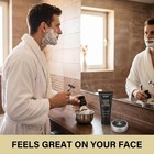 Men s Shaving Kit 4 Piece With Shaving Brush And Bowl Sandalwood   2-in-1 Facial
