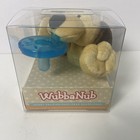 Wubbanub Infant Silicone Blue Pacifier Brown Puppy Plush Bpa Latex Free New Nib