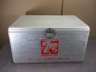 Vintage Original 7 Up Soda Pop Bubbles Aluminum Picnic Cooler Ice Chest