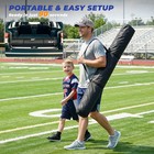 Sturdum 12 X 6 Ft Portable Soccer Net  Quick Assembly  With Metal Base