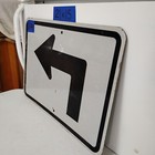 Authentic Traffic Highway Road Street Arrow Sign 90degree Left 21  X 15  12-140