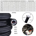 4 6 8 10an 20ft Nylon Braided E85 Ptfe Fuel Line 10 Fittings Hose Kit  Us
