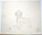 Jungle Cubs Book 1996 Tiger Baby Original Production Cel Drawing Tv Walt Disney