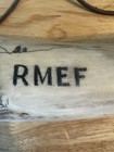 Vintage J Underwood Rocky Mountain Elk Foundation Scrimshaw Bull Horn 13   