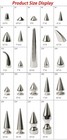 Punk Cone Spike Screwback Stud Metal Rivet For Diy Leather Shoes Clothing Jacket