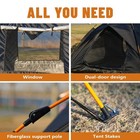 Pakicetus 2-4 Person Instant Pop Up Camping Tent Waterproof Windproof Black Tent