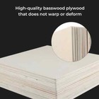 Crelity Basswood Plywood 12  X 12  A b Grade Basswood Unfinished Wood For Crafts