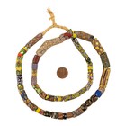 Antique Venetian Millefiori African Trade Beads  20705 10mm Ghana Multicolor