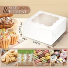 Bakery Boxes With Window 65 Pcs 6x6x3 Inch 5 Style Cookie Pastry Candy White