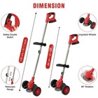 3-in-1 Electric Cordless Grass Trimmer Strimmer Garden Edger Cutter W  2 Battery