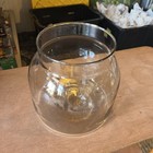 Antique 2 Gallon Glass Candy Jar W  Black Lid     1920s Apothecary General Store 