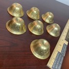 7 Vtg Mongolian Tibetan Buddhist Brass Offering Bowl Etched Chased Engraved Set