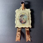 Vintage Ceramic Wall Plague Hanging With Antique Painting Lot Of Three  18 