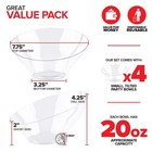 20oz Clear Plastic Serving Bowls  4 Pack  Medium Disposable 20 Oz 