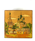 Vintage Russian Wooden Trinket Jewelry Box Hand Carved Painted 7 