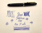 1950 s Pelikan 140 Full Black Torpedo Serviced Fountain Pen-flexy M Nib- 400