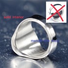 Mendel Mens Shield Cross Knights Templar Ring Silver Stainless Steel Size 7-15