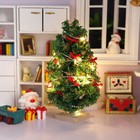 1pc 1 12 Scale Dollhouse Miniatures Christmas Tree With Light Holiday Decoration