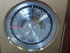 Vtg Mcm Taylor Instrument Weather Station Mahogany   Brass Barometer Thermometer