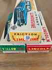 Kyoei Set Of 3 Vintage Friction Tin Cars In The Box Very Good Condition
