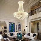 23 6  Luxury Crystal Chandelier Chrome Empire Pendant Lamp Crystal Ceiling Light
