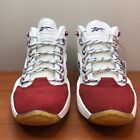 Reebok Iverson Question Mid  vintage Red Toe  Basketball Shoes Ig2653 Men s 10 5
