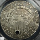 1798 Large Eagle Draped Bust Silver Dollar  1 Anacs F 15 Details -holed  Cleaned