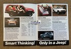 Undated Vintage Jeep Cherokee Automobile Catalog Brochure Free Us Shipping