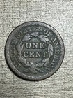1847 P Braided Hair Large Cent Penny Us Copper Coin Coronet Head Circulated