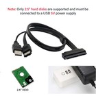 Sata 22pin To Esata Data Usb Powered Cable Adapter For 2 5 Inch Hdd Ssd Black