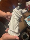 Vintage Chinese Porcelain Wise Man Figurine Zhuge Liang Scholar Statue Fan 