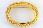 40x30 40mm X 30mm Cabochon Gemstone Goldplated Rope Pin Brooch Mounting Cf299