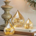 Evergreen Led Glass Raindrops Set 3 Pieces 1759342  Gold  new