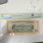 2013  10 Federal Reserve Note Pmg 67 Epq Radar Serial Banknote
