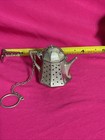 Vintage Webster Tea Ball Infuser Strainer Teapot Shape With Chain