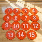 15 Pieces Training Marker Discs Non-slip Numbered Discs Thin For Athletes