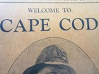Antique  1929  cape Cod  Road Map   Directory