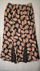 Carole Little 2-piece Floral Skirt Suit Set Black Pink Green Rayon Crepe 12