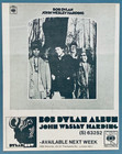 Bob Dylan 1968 Original Print Advert John Wesley Harding