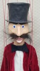 Vintage 1950s Paper Mache 20  Circus Ringmaster Man Puppet Very Unique Up 2