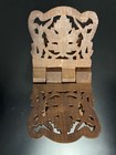 Hand-carved Folding Wood Book Holder India Cookbook Bible Prayer Book Stand 10   