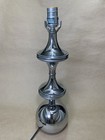 Vintage Mid Century Modern Chrome Metal  Ball Orb Table Lamp Light Tested Works 
