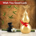 Herchr Brass Gourd Sculpture  4 1inch Gold Feng Shui Wu Lou Good Luck Hu 