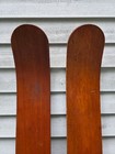 Vintage Old Wooden Waterskis Water Skis Brown Measures 65 